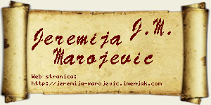 Jeremija Marojević vizit kartica